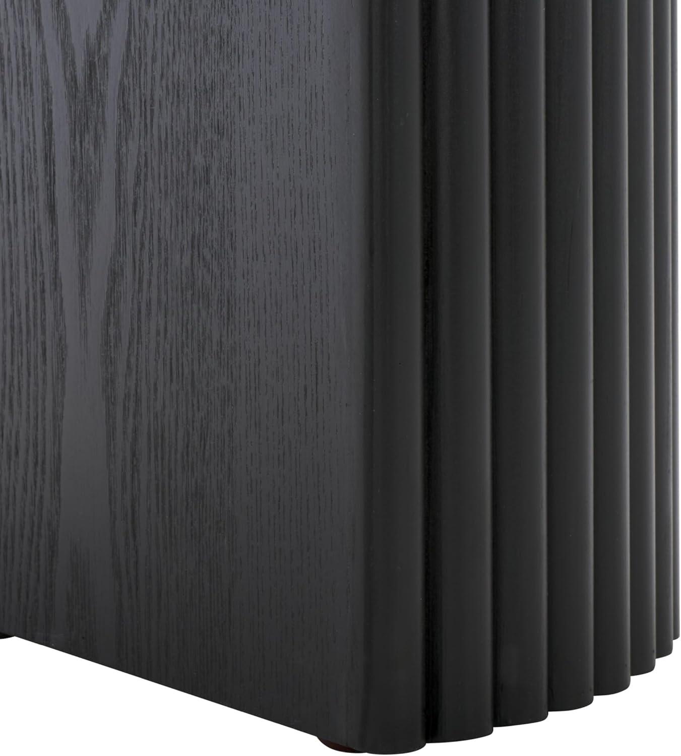 image:imageSAFAVIEH Home Collection Enoki Black Oval Top BenchBlack