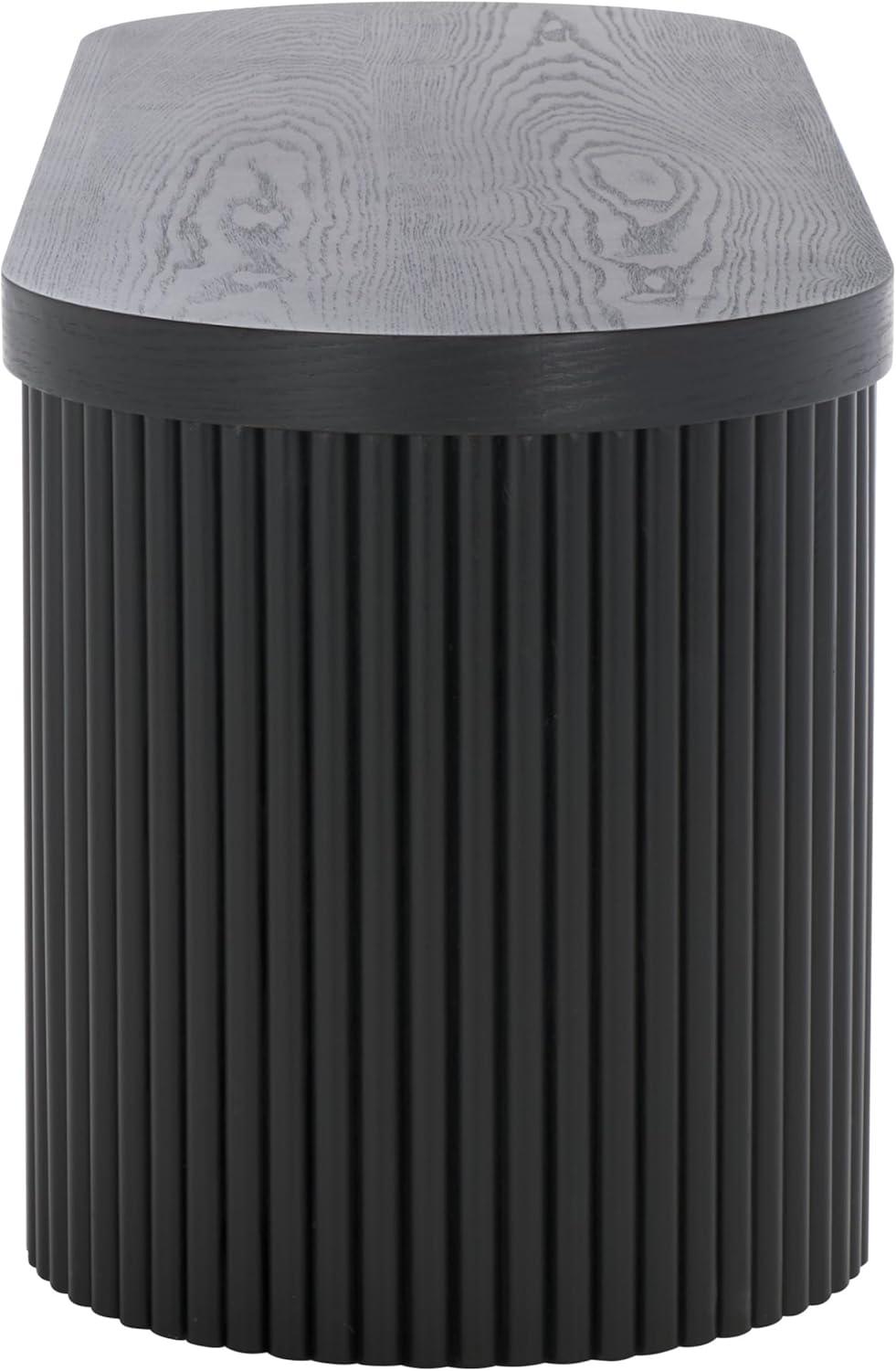 image:imageSAFAVIEH Home Collection Enoki Black Oval Top BenchBlack