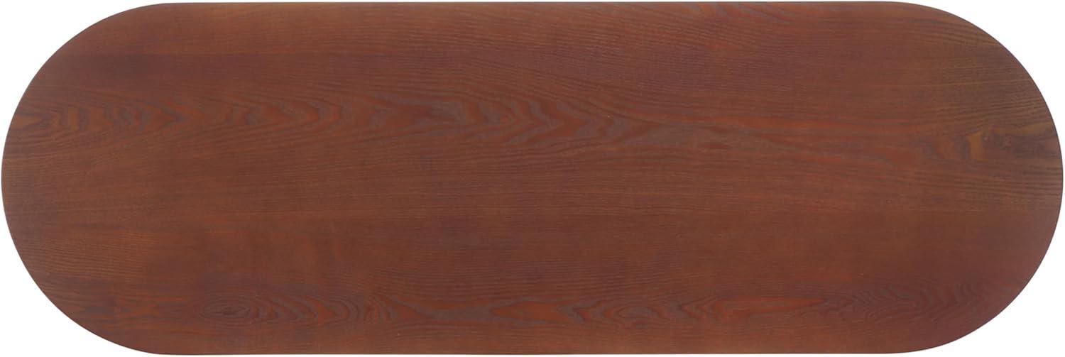 image:imageSAFAVIEH Home Collection Enoki Black Oval Top BenchWalnut