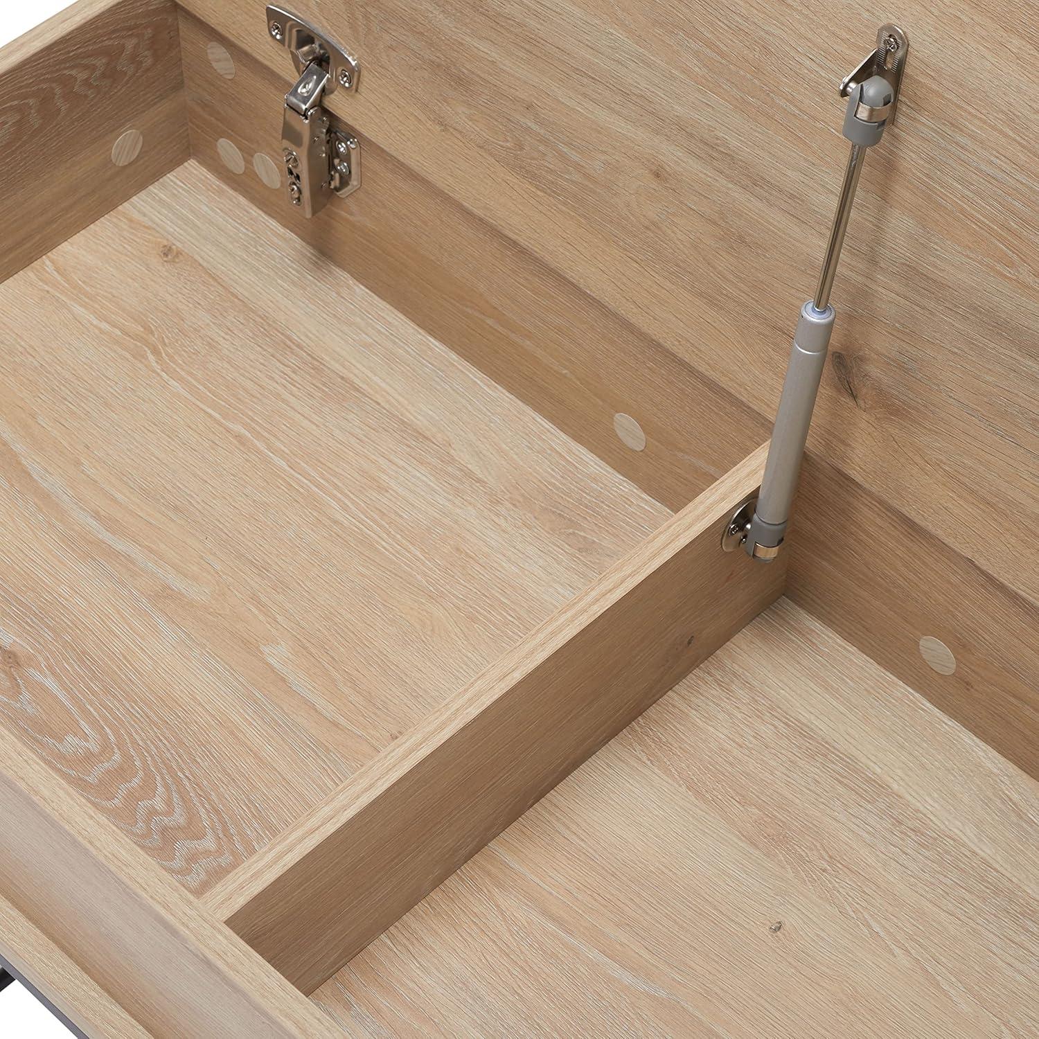 image:imageSAFAVIEH Home Collection Rhonwen SandBlack Storage Bench
