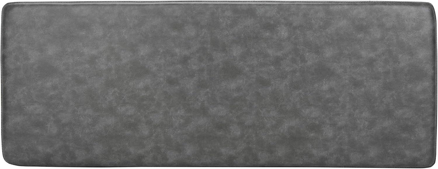 image:imageSafavieh Home Elise 48inch Grey Faux Leather and Black Rectangular BenchGrey Black