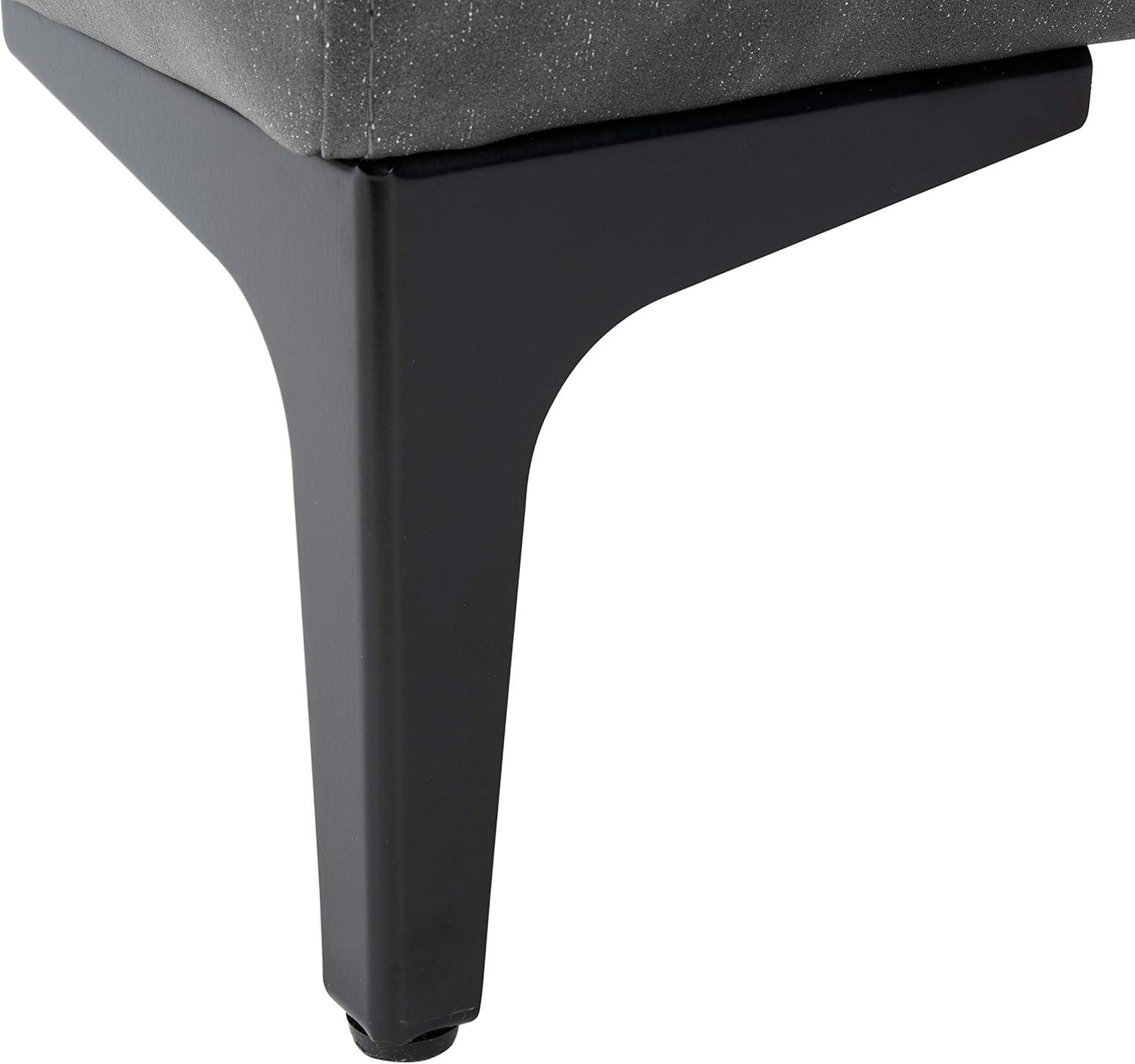 image:imageSafavieh Home Elise 48inch Grey Faux Leather and Black Rectangular BenchGrey Black