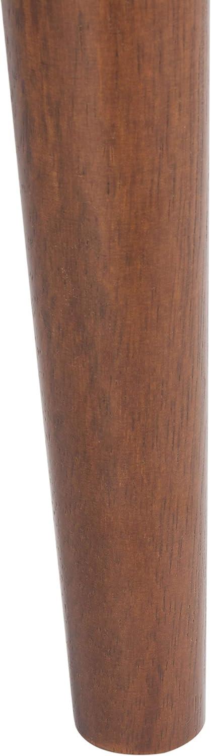 image:imageSafavieh Home Henri MidCentury Light Beige Linen 25inch BenchLight Brown Walnut