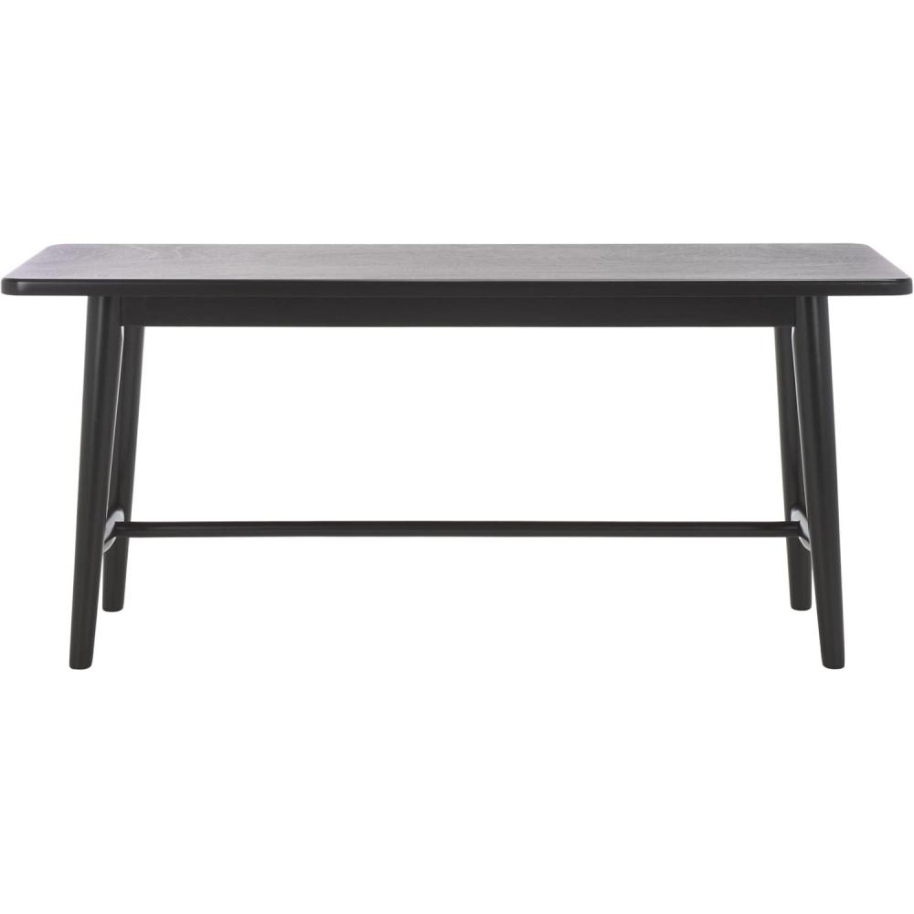 image:imageSAFAVIEH Home Collection Florent Rectangular Bench Walnut Brown Finish Seating BCH1400ABlack