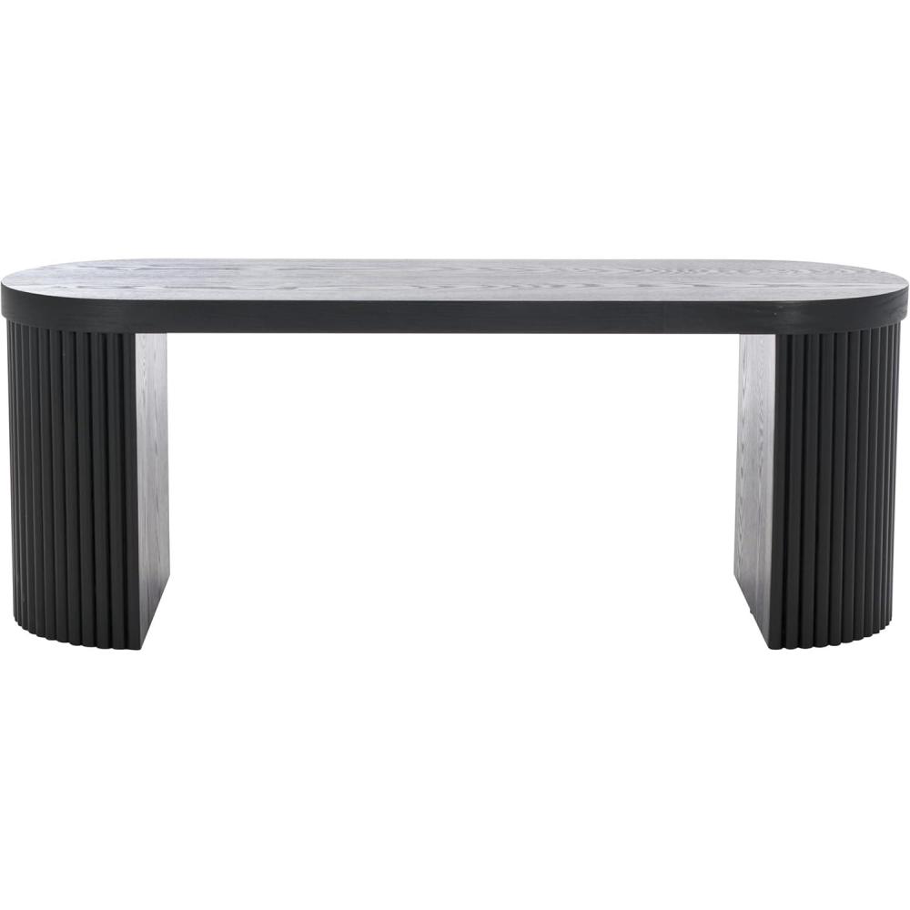 image:imageSAFAVIEH Home Collection Enoki Black Oval Top BenchBlack