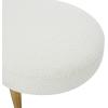 SAFAVIEH Couture Collection Corinne Pale Taupe Velvet and Gold Oval Bench(Ivory/Gold)