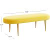 SAFAVIEH Couture Collection Corinne Pale Taupe Velvet and Gold Oval Bench(Marigold)