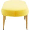 SAFAVIEH Couture Collection Corinne Pale Taupe Velvet and Gold Oval Bench(Marigold)