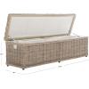 SAFAVIEH Home Collection – Caius Natural Wicker Storage Bench, Rustic Rattan Bench with Hinged Lid for Bedroom or Entryway, Fully Assembled (SEA7017A)