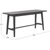 SAFAVIEH Home Collection – Florent Rectangular Bench, Walnut Brown Finish Seating (BCH1400A)(Black)