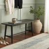 SAFAVIEH Home Collection – Florent Rectangular Bench, Walnut Brown Finish Seating (BCH1400A)(Black)