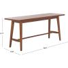 SAFAVIEH Home Collection – Florent Rectangular Bench, Walnut Brown Finish Seating (BCH1400A)(Walnut)