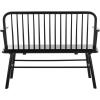 SAFAVIEH Home Collection – Lucilia Spindle Bench, White Solid Wood Entryway or Dining Bench, Windsor Style Seating (BCH8501B)(Black)