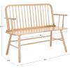 SAFAVIEH Home Collection – Lucilia Spindle Bench, White Solid Wood Entryway or Dining Bench, Windsor Style Seating (BCH8501B)(Natural)