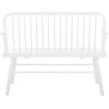 SAFAVIEH Home Collection – Lucilia Spindle Bench, White Solid Wood Entryway or Dining Bench, Windsor Style Seating (BCH8501B)(White)