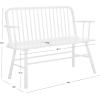SAFAVIEH Home Collection – Lucilia Spindle Bench, White Solid Wood Entryway or Dining Bench, Windsor Style Seating (BCH8501B)(White)
