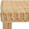 SAFAVIEH Home Collection – Shazza Natural Brown Solid Wood Bench with Woven Seat, Fully Assembled (BCH6501A)(Natural)