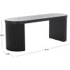 SAFAVIEH Home Collection Enoki Black Oval Top Bench(Black)