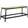 SAFAVIEH Home Collection Jaguar Black/Natural Brown Cane Bench for Foyer, Bedroom, Dining Room