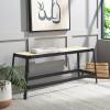 SAFAVIEH Home Collection Jaguar Black/Natural Brown Cane Bench for Foyer, Bedroom, Dining Room