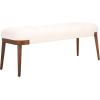 SAFAVIEH Home Collection Maila Off-White Velvet/Copper Rectangle Bench