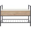SAFAVIEH Home Collection Rhonwen Sand/Black Storage Bench