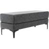 Safavieh Home Elise 48-inch Grey Faux Leather and Black Rectangular Bench(Grey / Black)