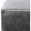 Safavieh Home Elise 48-inch Grey Faux Leather and Black Rectangular Bench(Grey / Black)