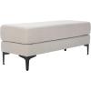Safavieh Home Elise 48-inch Grey Faux Leather and Black Rectangular Bench(Light Grey / Black)