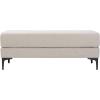 Safavieh Home Elise 48-inch Grey Faux Leather and Black Rectangular Bench(Light Grey / Black)