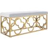 Safavieh Home Fleur 45-inch Glam Grey Velvet and Gold Rectangle Bench(Grey / Gold)