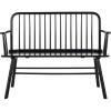 SAFAVIEH Home Collection – Lucilia Spindle Bench, White Solid Wood Entryway or Dining Bench, Windsor Style Seating (BCH8501B)(Black)