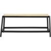 SAFAVIEH Home Collection Jaguar Black/Natural Brown Cane Bench for Foyer, Bedroom, Dining Room