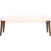 SAFAVIEH Home Collection Maila Off-White Velvet/Copper Rectangle Bench