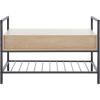 SAFAVIEH Home Collection Rhonwen Sand/Black Storage Bench