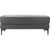 Safavieh Home Elise 48-inch Grey Faux Leather and Black Rectangular Bench(Grey / Black)