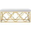 Safavieh Home Fleur 45-inch Glam Grey Velvet and Gold Rectangle Bench(Grey / Gold)