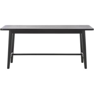 SAFAVIEH Home Collection – Florent Rectangular Bench, Walnut Brown Finish Seating (BCH1400A)(Black)