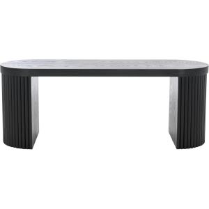 SAFAVIEH Home Collection Enoki Black Oval Top Bench(Black)