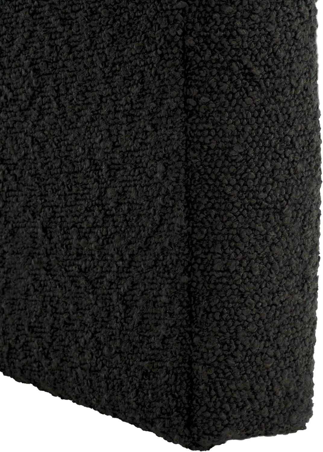 image:imageSAFAVIEH Home Collection Tenko Black Boucle Curved Waterfall Bench Fully Assembled
