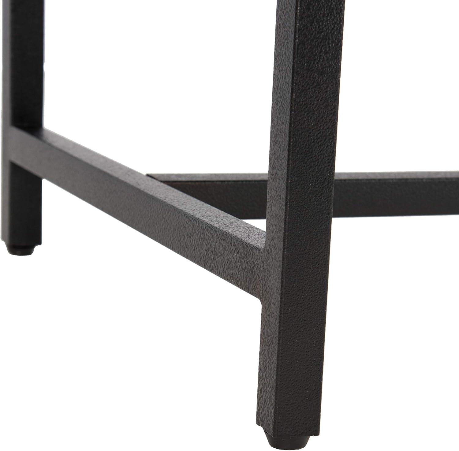 image:imageSafavieh Home Chase 47inch Grey Faux Leather and Black BenchBrown Black