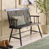 SAFAVIEH Home Collection – Eton Sage Green Solid Wood Bench, Farmhouse Spindle Back Indoor Seating for Entryway or Dining (BCH3300A)(Black)