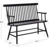SAFAVIEH Home Collection – Eton Sage Green Solid Wood Bench, Farmhouse Spindle Back Indoor Seating for Entryway or Dining (BCH3300A)(Black)