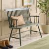 SAFAVIEH Home Collection – Eton Sage Green Solid Wood Bench, Farmhouse Spindle Back Indoor Seating for Entryway or Dining (BCH3300A)(Dark Green)