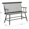 SAFAVIEH Home Collection – Eton Sage Green Solid Wood Bench, Farmhouse Spindle Back Indoor Seating for Entryway or Dining (BCH3300A)(Dark Green)