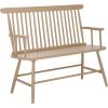 SAFAVIEH Home Collection – Eton Sage Green Solid Wood Bench, Farmhouse Spindle Back Indoor Seating for Entryway or Dining (BCH3300A)(Khaki)