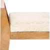 SAFAVIEH Home Collection – Hamburg Bench, Natural Solid Wood Frame with Beige Upholstered Seat (BCH3702A)(Beige/Natural)