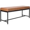 Safavieh Home Chase 47-inch Grey Faux Leather and Black Bench(Brown / Black)