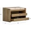 Safavieh Home Percy 31-inch Rustic Oak and Beige Storage Bench(Rustic Oak / Beige)
