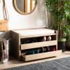 Safavieh Home Percy 31-inch Rustic Oak and Beige Storage Bench(Rustic Oak / Beige)
